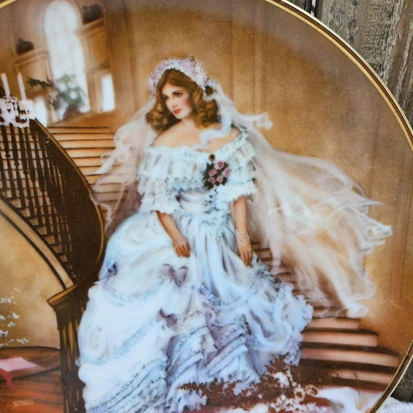 Vintage Decorative Plate with Bride Design - Picture 7 of 16